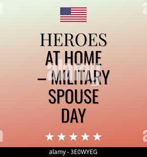 Heroes At Home Military Spouse Day Stock Vector