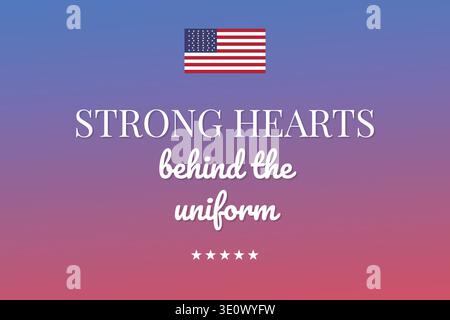 Strong Hearts Behind The Uniform Stock Vector