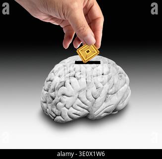 Implanting information, conceptual image. Stock Photo