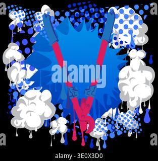 Wire cutter graffiti. Abstract modern street art decoration performed in urban painting style. Stock Vector