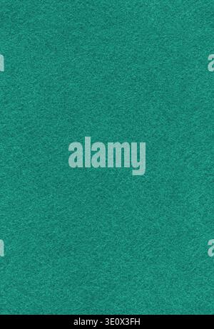 Green felt background texture. Seamless turquoise matte textile material. Stock Photo
