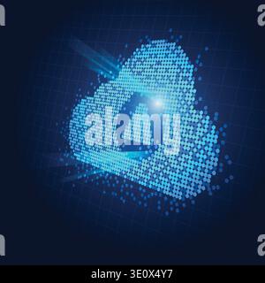 concept of cloud computing technology, abstract digital technological connection Stock Vector