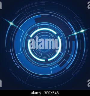 abstract futuristic background, concept of technological eye Stock Vector