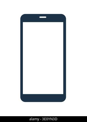 Mobile phone white empty screen vector mock up design template Stock Vector