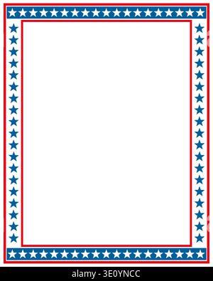 United States abstract flag patriotic frame with blank space for text. Stock Vector