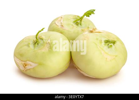 kohlrabi path isolated on white Stock Photo
