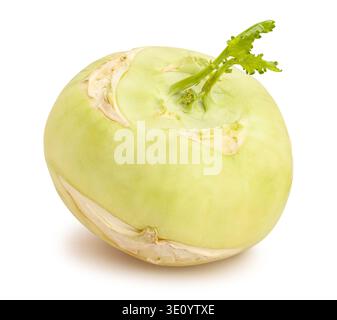 kohlrabi path isolated on white Stock Photo