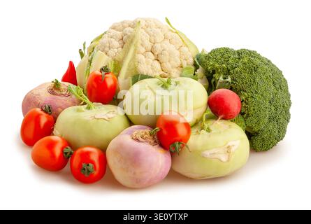 vegetable mix path isolated on white Stock Photo