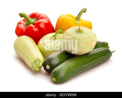 vegetable mix path isolated on white Stock Photo