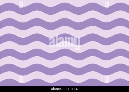 Seamless purple wavy line pattern abstract wave background modern vector texture Stock Vector