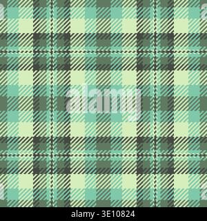 Performance pattern vector texture, subtle tartan plaid textile. Argyle seamless background fabric check in light and mint colors palette. Stock Vector