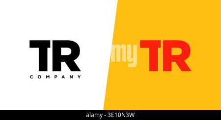 Trendy letter T and R, TR logo design template. Minimal monogram initial based logotype for company identity. Stock Vector