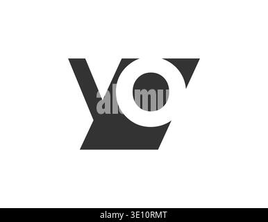 YO creative geometric initial based modern and minimal logo. Letter y o trendy fonts. Universal professional elegant techno vector design. Stock Vector