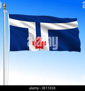 Toronto city waving flag, Canada, North America, vector illustration Stock Vector