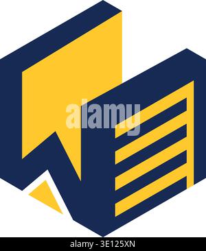 A bold and industrial logo design featuring the letter W integrated with a shield and wrench silhouette, representing a professional garage or automot Stock Vector