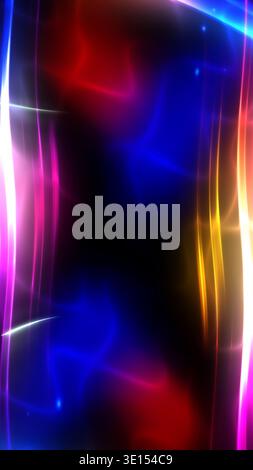 Vibrant abstract light effects flowing on a dark background, showing digital energy Stock Photo