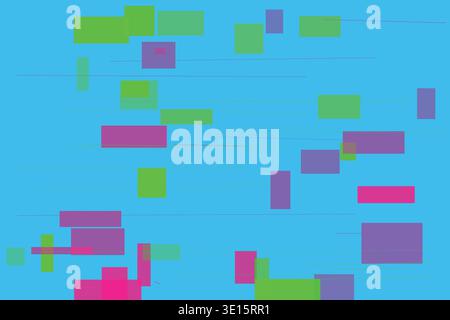 Blue Digital Glitch Pixel Pattern Background Stock Vector