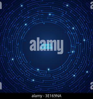 abstract futuristic background, technological electronic maze backdrop Stock Vector
