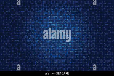 abstract digital technology background, concept of programming code Stock Vector