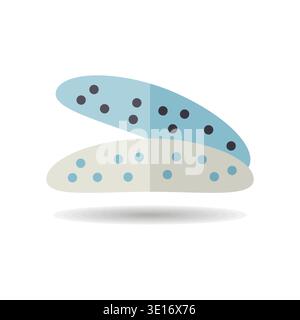 A simple icon of delicious Italian biscotti cookies. Designed in a clean, modern, flat outline style. Can be used for food menus, apps, and websites. Stock Vector