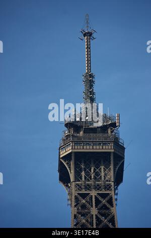 Top of Eiffel Tower Stock Photo