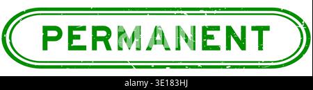 Grunge green permanent word rubber seal stamp on white background Stock Vector