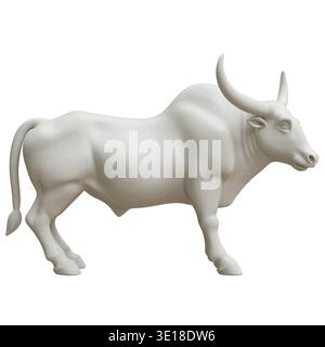 Sacred Apis bull stone sculpture isolated on white from Ancient ...