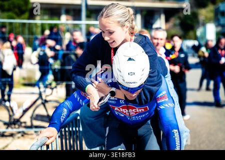 Nice, France. 15th Mar, 2026. Ambiance during the Paris-Nice 2026, UCI World Tour cycling race, Stage 8, Nice > Nice (145 Km) on 15 March 2026 in Nice, France - Photo Florian Frison/DPPI Credit: DPPI Media/Alamy Live News Stock Photo