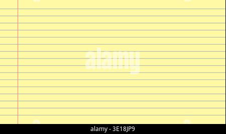 Legal yellow paper sheet of notepad with horizontal ruled line designs, ideal for notes, school, or office use. Clean and simple layout for digital or Stock Vector