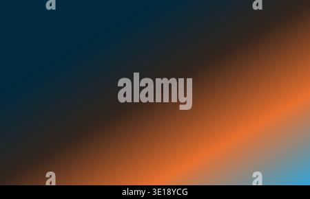 A smooth diagonal gradient shifts from deep navy blue to a vibrant orange sunset hue. This minimalist abstract background provides a professional and Stock Vector