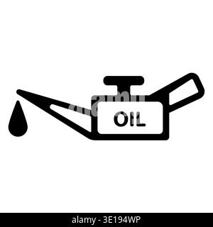 Automotive Engine Oil Pressure Low Level Can Symbol Maintenance dripping lubricant oiler Stock Vector