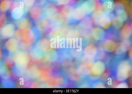 Abstract bokeh background of blurry multicolored light spots Stock Photo