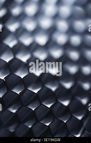 Closeup of abstract hi-tech surface with a honeycomb cells Stock Photo