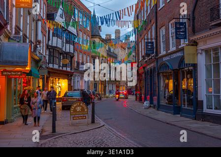 Cambridge, England, July 24, 2025: People are strolling through a street in Cambridge, England.IMAGE Stock Photo