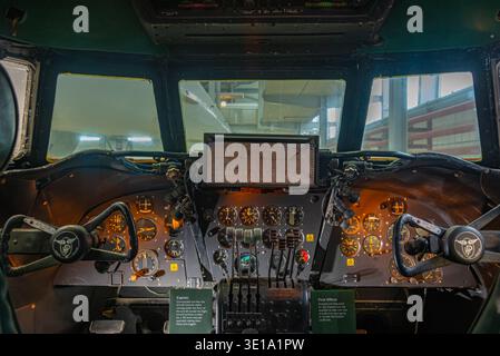 Duxford, England, July 26, 2025: Interior of Concorde exhibited at the Duxford imperial war museum in England.IMAGE Stock Photo