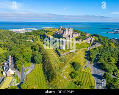 Panorama view of Castle of Dover in England.IMAGE Stock Photo