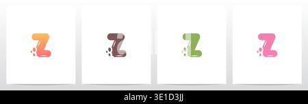 Bite Cookies Cake Letter Initial Logo Design Z Stock Vector