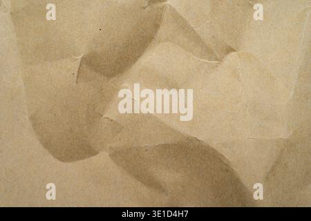 Recycle Paper Texture background. Crumpled Old kraft paper abstract shape background with space paper for text high resolution Stock Photo
