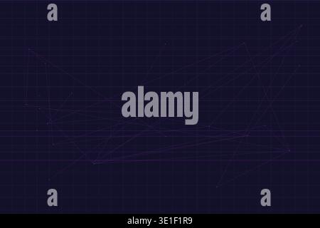 Deep Purple AI Glitch Network Background Stock Vector