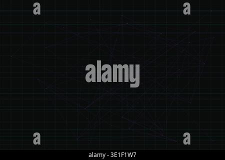 Cyan Blue AI Glitch Network Background Stock Vector