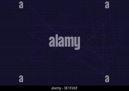 Neural Purple AI Glitch Grid Background Stock Vector