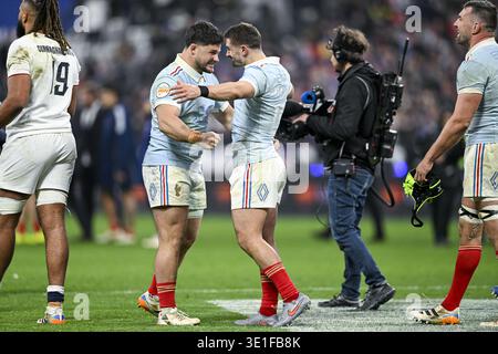 Tom Rameauxn Rugby Julien Marchand and Thomas Ramos during the rugby union Six Nations ...