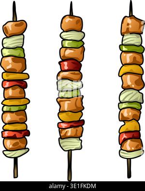Barbecue skewers poster Stock Vector Image & Art - Alamy