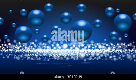 Blue water drops background Stock Vector