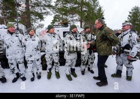 Bardufoss German Chancellor Friedrich Merz visits the Leibniz Institute for ...