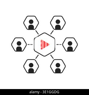 video conference or online webinar icon Stock Vector