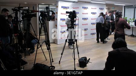 Paris, France. 15th Mar, 2026. Election night for the municipal elections March 2026 at the headquarters of Pierre-Yves Bournazel, head of the list for mayor of Paris of the Renaissance Party, Horizon, the Centrists, the Nouveau Centre, Paris, March 15, 2026.Photo Ait Adjedjou Karim /ABACAPRESS.COM Credit: Abaca Press/Alamy Live News Stock Photo