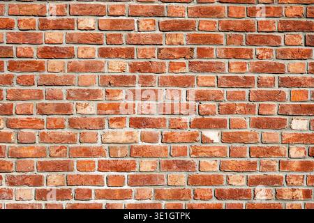 Classic Brick Wall Background with Rough Rustic Texture Stock Photo
