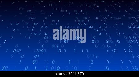 Code binary matrix data background. Technology software abstract binary code program blockchain digital Stock Vector