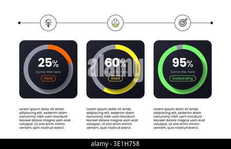Infographic template with icons and 3 options or steps. Can be used for workflow layout, diagram, banner, webdesign. Vector illustration Stock Vector